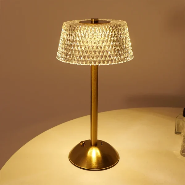 Rechargeable LED  Night Lamp w/ Atmosphere Decorative Glass