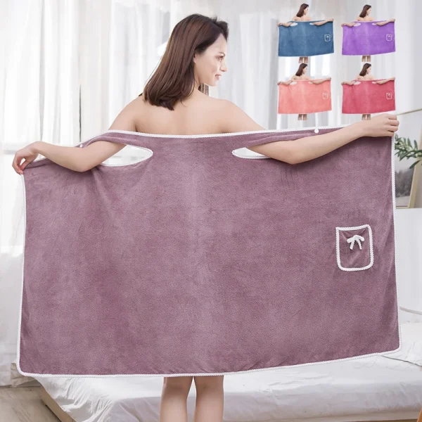 Ladies Wearable Bathrobe/ Bath Towel