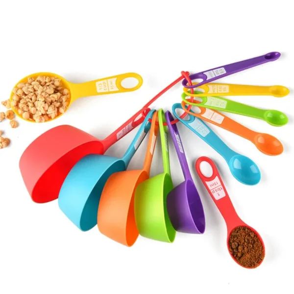 12pcs Set of Plastic Kitchen Measuring Cups/ Spoons