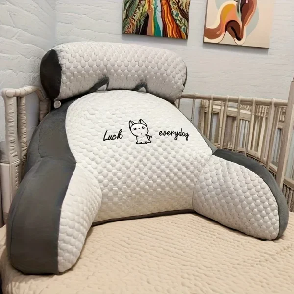 1pc Ergonomic Soft Lumbar Support Breathable Chair Cushion with Adjustable Back